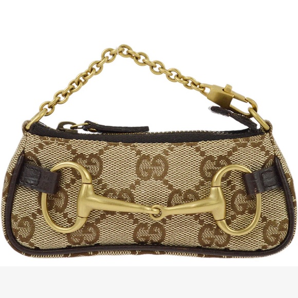 Tom Ford x Gucci Brown 'GG' Horsebit Micro Mini Chain Bag - Picture 3 of 16